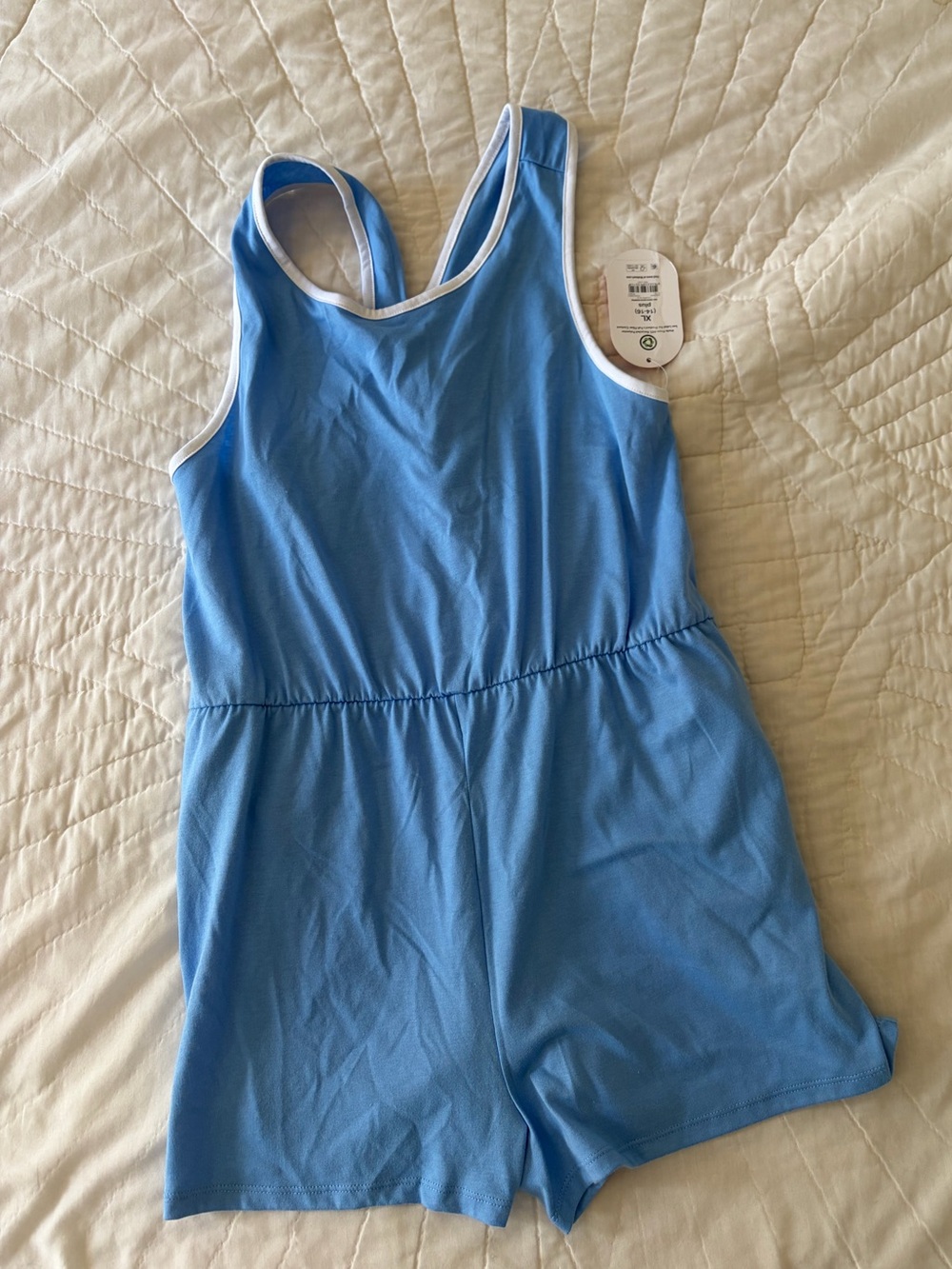 wonder nation Light Blue Sleeveless Romper